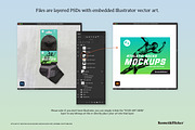 Athletic Socks Packaging Mockup, a Shirt Mockup by Komet & Flicker (Thumbnail 8 of 9)