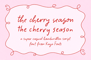 The Cherry Season - Handwritten Font