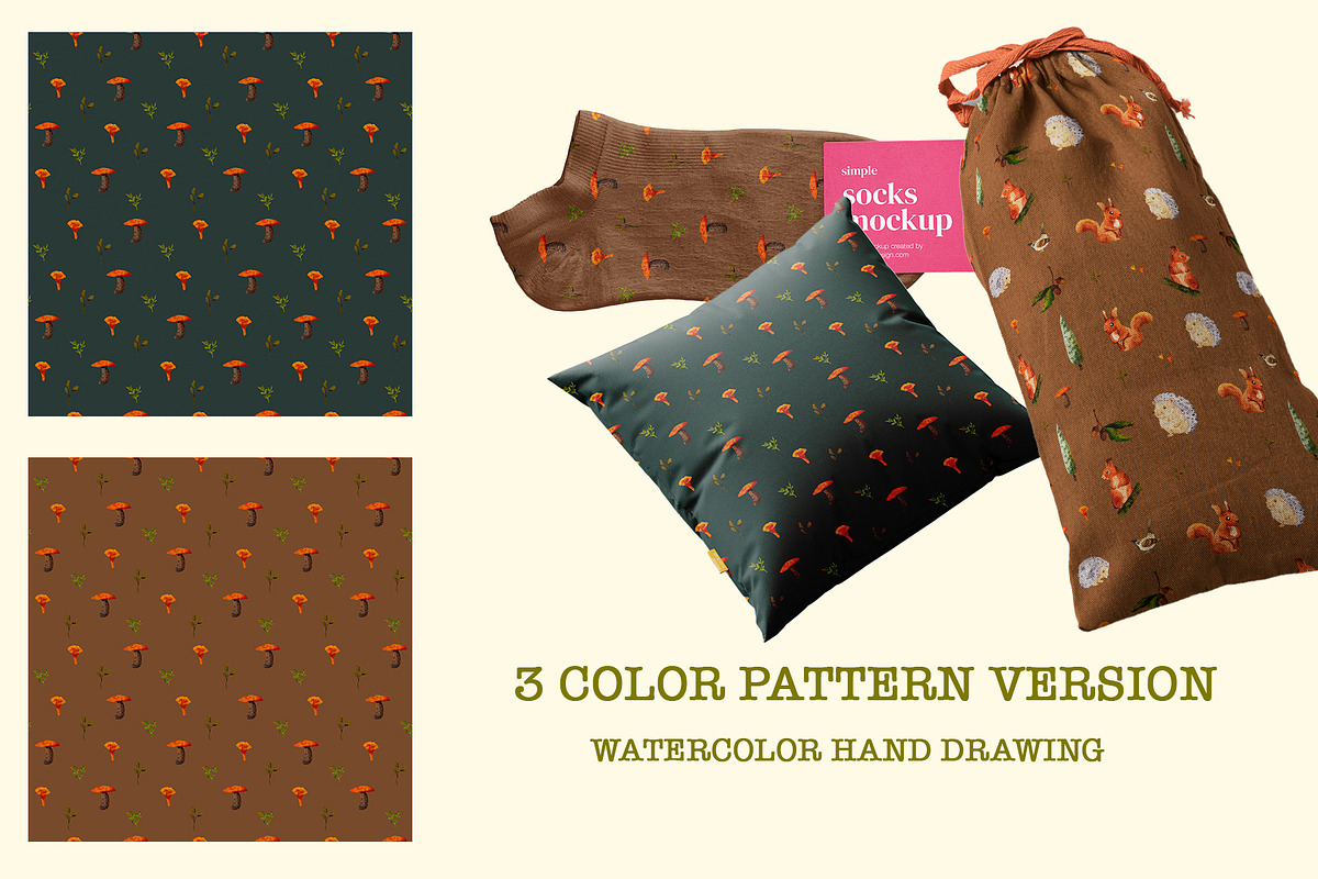Watercolor Woodland Animals, a Pattern Graphic by KlymchukArtworks (Photo 3 of 8)
