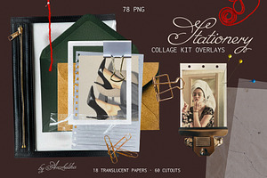 Stationery collage kit OVERLAYS
