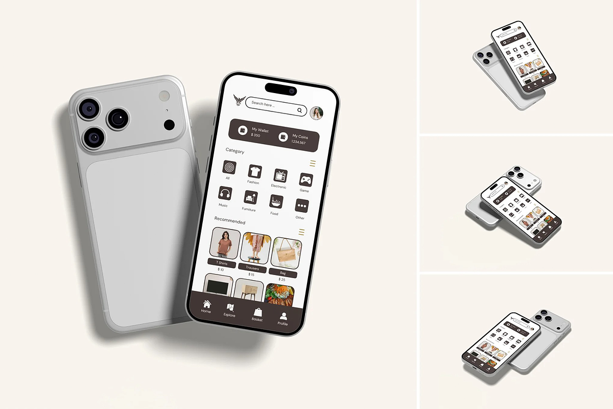52 iphone 17 Pro, Pro Max Mockup Set, an iPhone Mockup by Custom.scene (Photo 9 of 17)