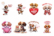 Dog Valentine PNG Clipart Cute Puppy, an Animal Illustration by KennedyStudio (Thumbnail 2 of 5)