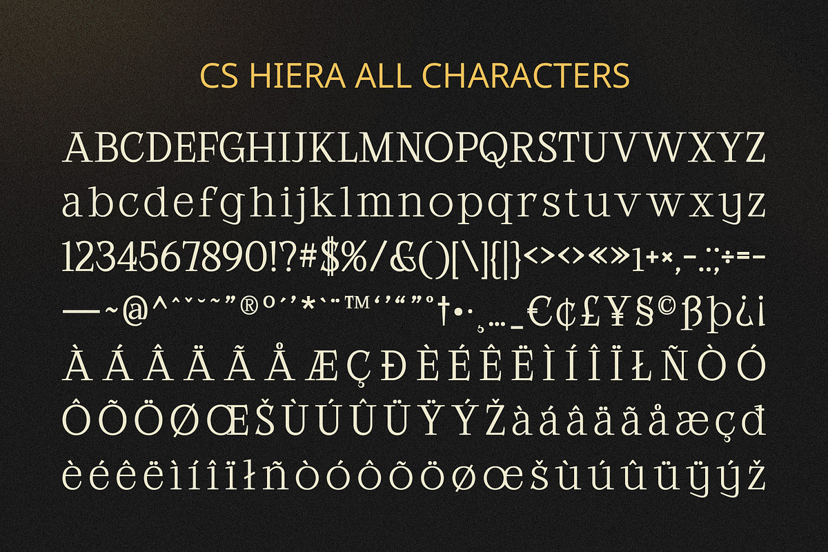 CS Hiera – Classic Font, a Serif Font by Craft Supply Co. (Photo 7 of 8)