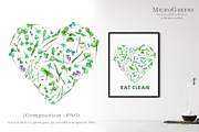 Microgreens sprouted seeds clipart, a Food Illustration by Ksenia Shmakova (Thumbnail 5 of 8)