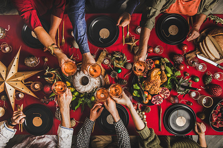 Flatlay of family celebrating and featuring family, friends, and celebration, a Food & Drink Photo by Foxys