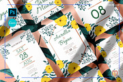 Foliage Wedding Invitation Suite Set, an Invitation Template by Millusti (Thumbnail 1 of 10)