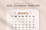 2025 CALENDAR CANVA TEMPLATE, a Stationery Template by The Little Lily Studio (Thumbnail 1 of 5)