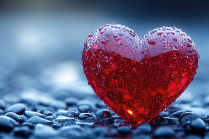 Red heart for Valentine's Day, a Holiday Photo by AlyaAnd
