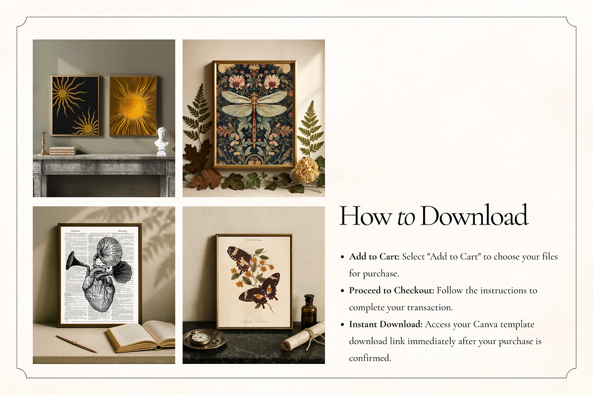Dark Academia Frame Canva Mockups, a Household Mockup by Matisse Studio (Photo 10 of 10)