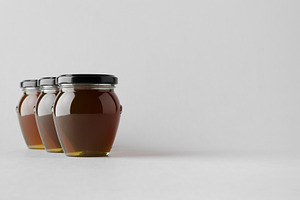 Honey jar mockup JPEG, a Food & Drink Photo by Shablon