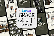 Grace - Aesthetic Social Media Pack, a Social Media Template by SilverStag Type Foundry (Thumbnail 1 of 38)