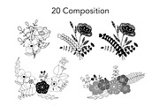 Lovely Floral Doodles, a Brush Add-On by Sense Library (Thumbnail 4 of 30)