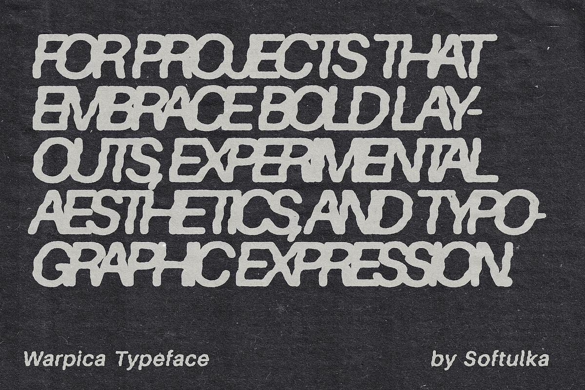 Warpica Typeface, a Sans Serif Font by softulka (Photo 4 of 7)
