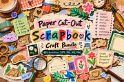 Paper Cut-Out Scrapbook Bundle, a Decorative Illustration by Anna Studio (Thumbnail 7 of 28)