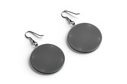 White Round Earring Pair 3D Model, an Object 3D Model by rebrandy (Thumbnail 7 of 9)