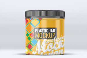 Plastic Jar Mock-Up, a Product Mockup by Xtrahive