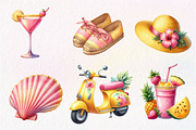 Summer in Barcelona Clipart, an Illustration by CreationArt (Thumbnail 5 of 5)