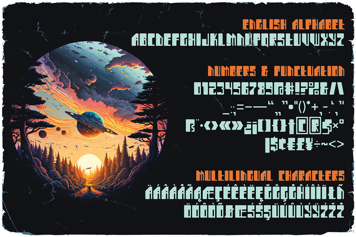 Space Journey Display Font, a Sans Serif Font by JumboDesign (Photo 3 of 6)