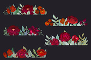 Dark theme Monotype Flowers, a Decorative Illustration by AlenaO (Thumbnail 8 of 11)