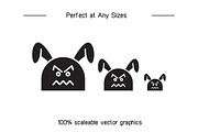 Annoyed and Nervous Rabbit Emoji, an Animal Illustration by Designfour (Thumbnail 7 of 7)