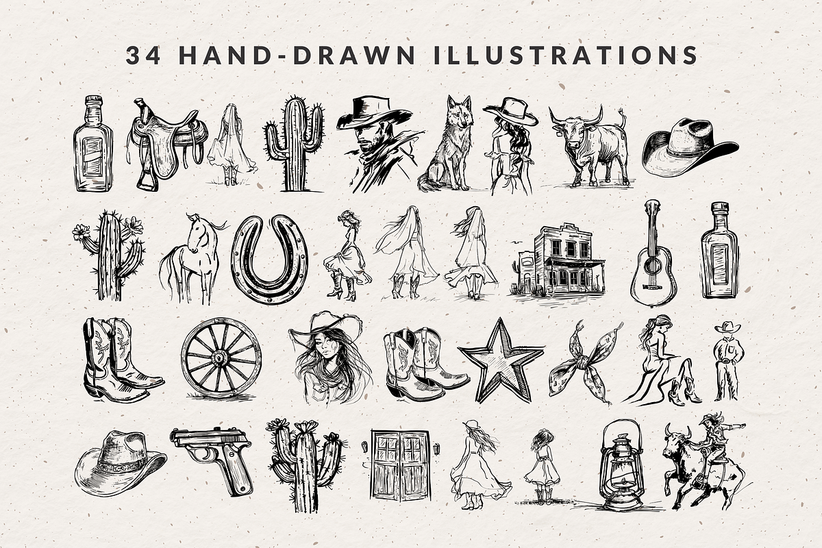 Wild West Vector Illustration Set, an Object Illustration by The October Creative (Photo 3 of 6)