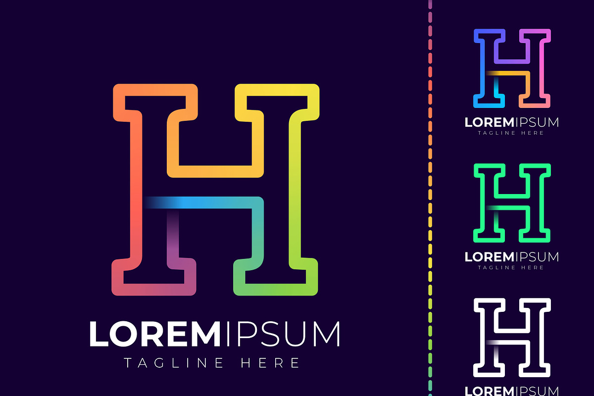 Initial letter h logo design, a Branding & Logo Template by mdhelalakbar