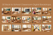 Back to School Digital Backdrops, a Background Graphic by 3Motional (Thumbnail 10 of 19)