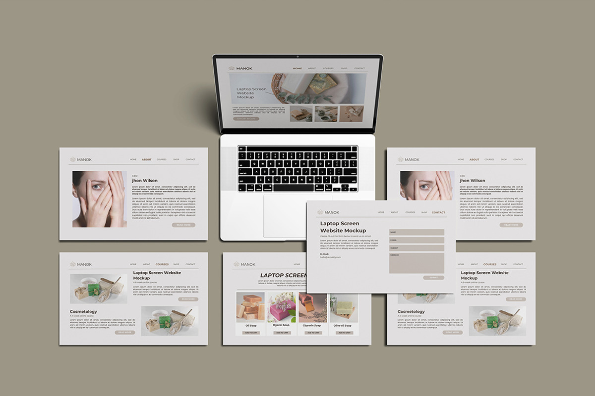 Laptop Screen Website Mockup, a Mockup by DxSLEX (Photo 4 of 5)