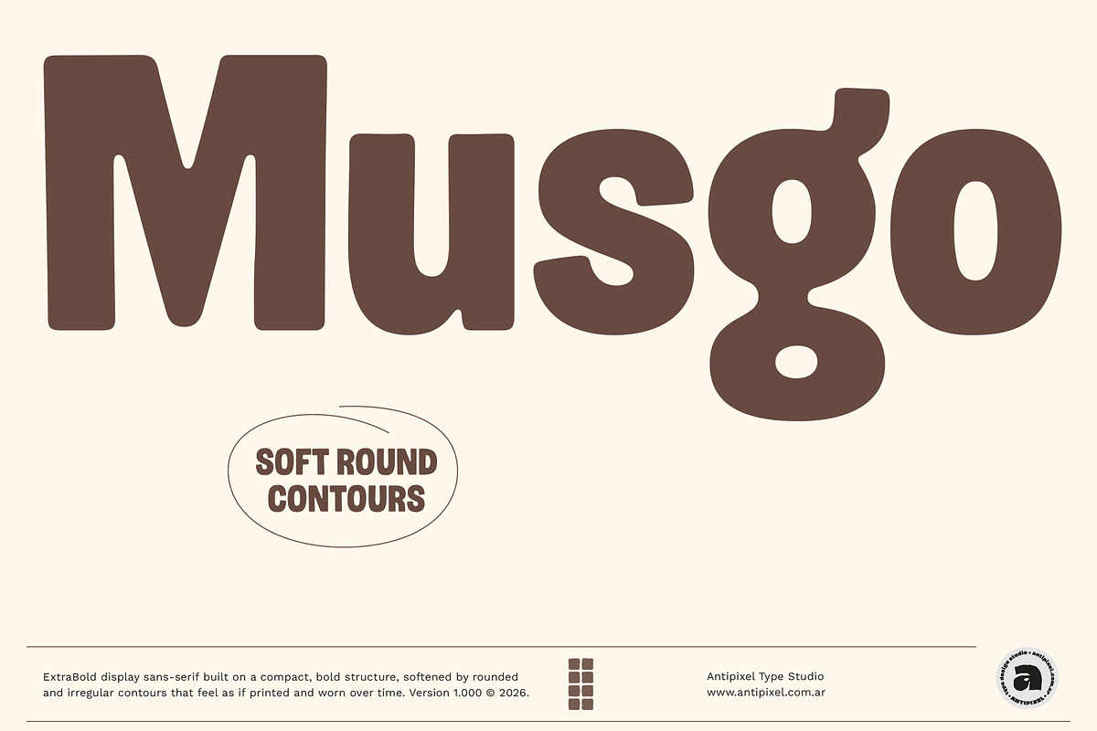 Musgo | Soft Condensed Rounded Sans, a Sans Serif Font by Antipixel Type Studio (Photo 19 of 19)