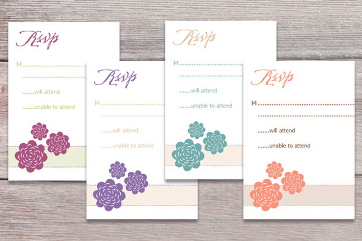Floral wedding invitations, an Invitation Template by Claudia Petrilli Design (Photo 2 of 2)