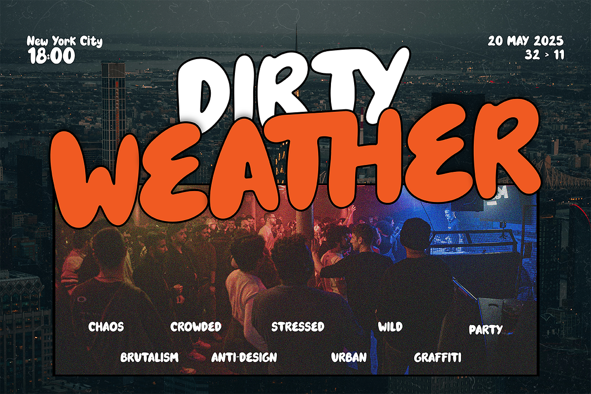 Dirty Weather Bubble Display, a Font by Haps Space (Photo 9 of 11)