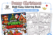 Funny Christmas Coloring Book, a Seasonal Illustration by Design Station (Thumbnail 1 of 3)