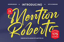 Mention Roberto Modern Brush Font