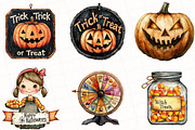 Vintage Halloween Décor Clipart, an Illustration by OK Design (Thumbnail 3 of 5)