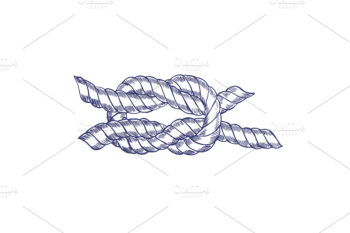 Sea Knot Rope Hand Draw, a Decorative Illustration by Bigmouse_art