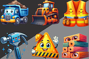 Cute Construction Clipart PNG, an Illustration by Black Bird Studio (Thumbnail 6 of 6)