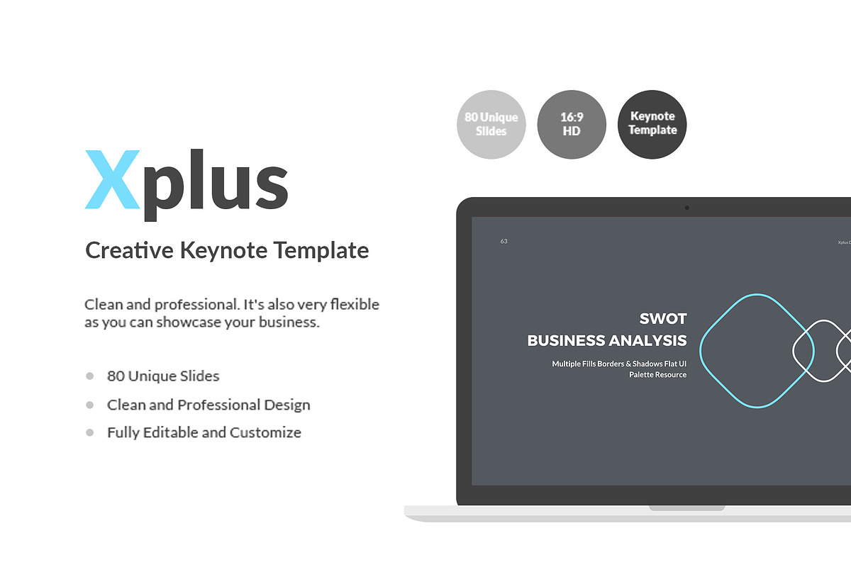 Xplus - Creative Keynote Template, a Presentation Template by KHIDD (Photo 1 of 15)
