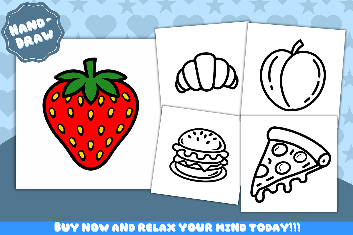 60 Cute Objects Coloring Pages, an Education Illustration by FunFact (Photo 5 of 5)