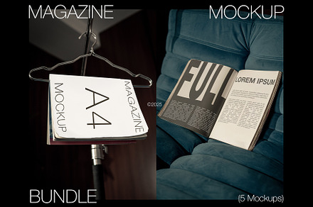 Magazine Mockup Bundle, a Books & Magazine Mockup by Mocktopia