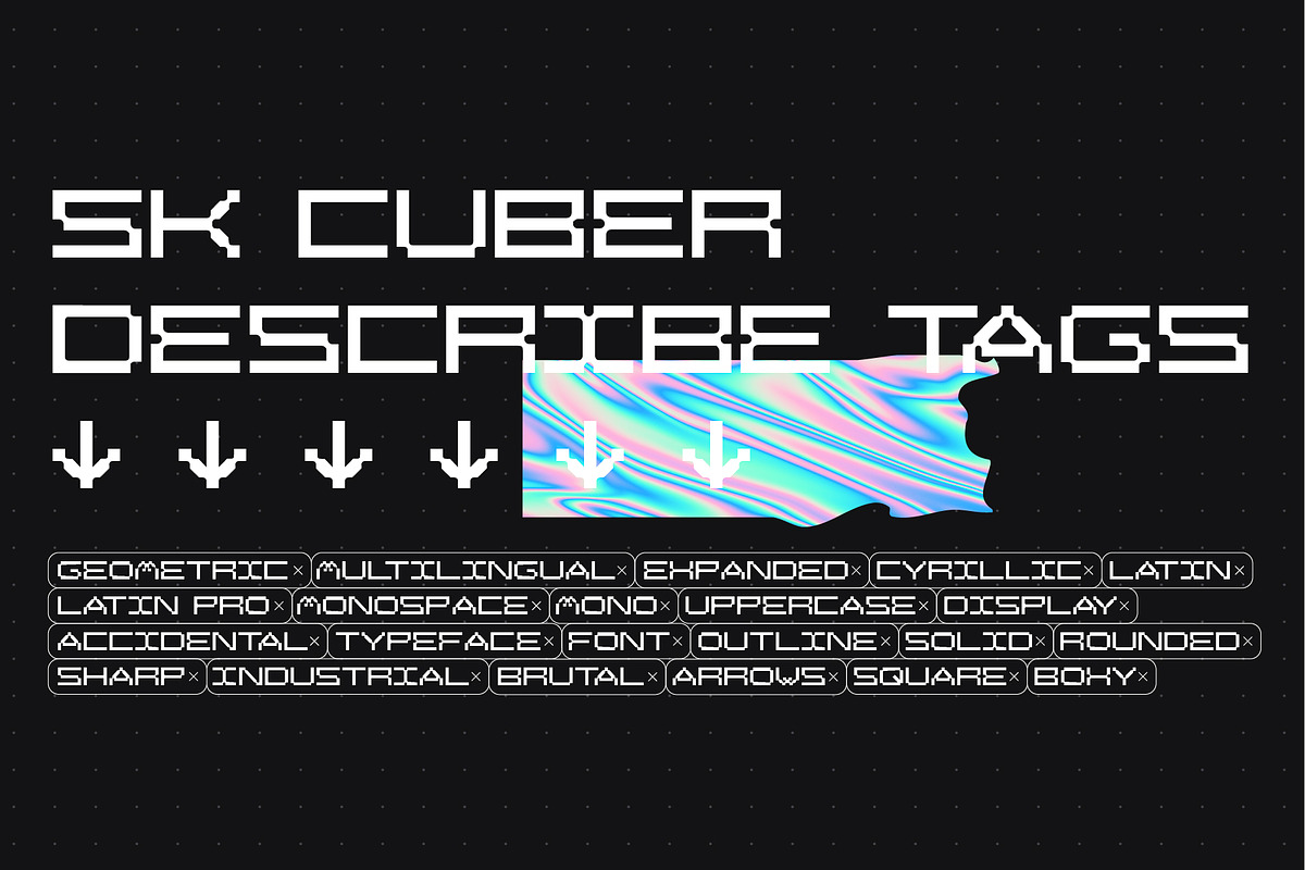SK Cuber — Extended Monospaced Font, a Font by Shriftovik Type Foundry (Photo 5 of 11)