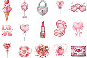 Valentine's Day Clipart, an Illustration by Designking (Thumbnail 3 of 5)