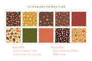 10 Autumn Leaves Vector Patterns, a Pattern Graphic by Heartmade by Claudia (Thumbnail 2 of 5)