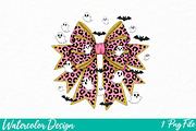 Coquette Leopard Bow Png, Bow png, an Illustration by Watercolor design (Thumbnail 1 of 3)