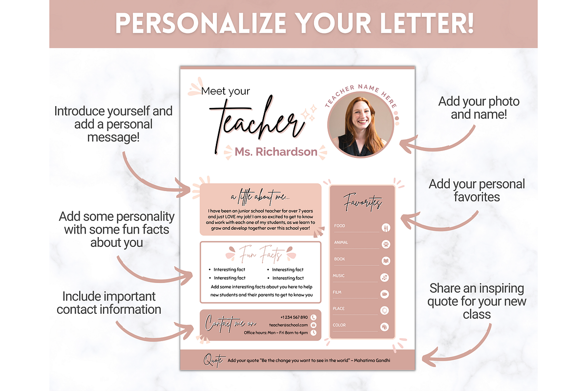 Meet the Teacher Template - Canva, a Templates & Theme by Templatables (Photo 5 of 9)
