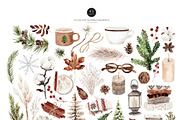 Watercolor Clipart - COZY WINTER, a Decorative Illustration by Beigetime (Thumbnail 3 of 13)