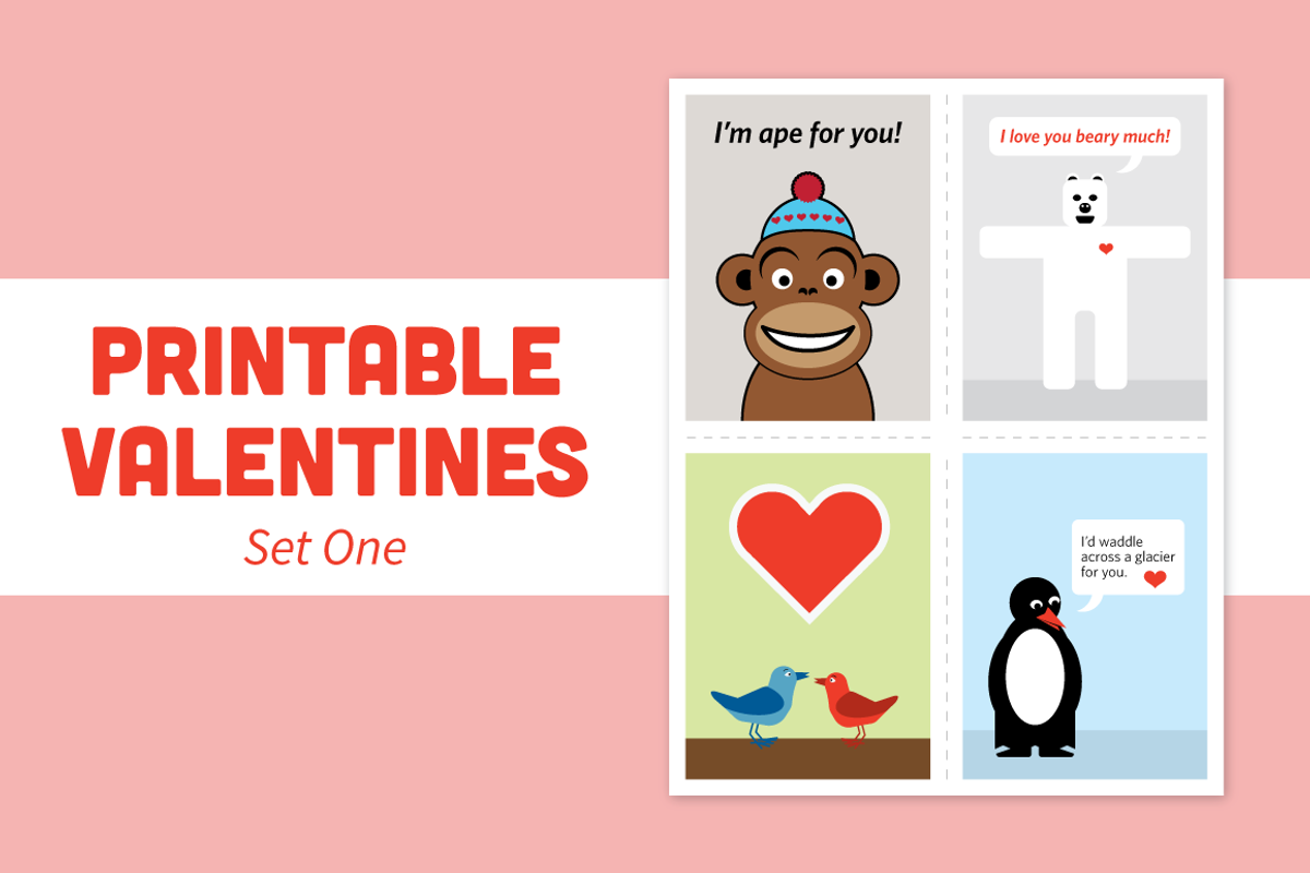 Printable Valentines – Set One, a Templates & Theme by The Fox Shop (Photo 1 of 3)