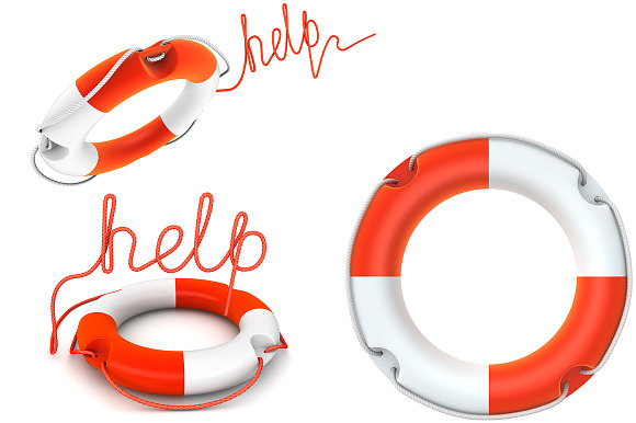 Lifebuoy Isolated on white preview 4