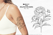 100 Peony Png Svg Procreate Brushes, a Brush Add-On by LaurenceVArtiste (Thumbnail 3 of 9)