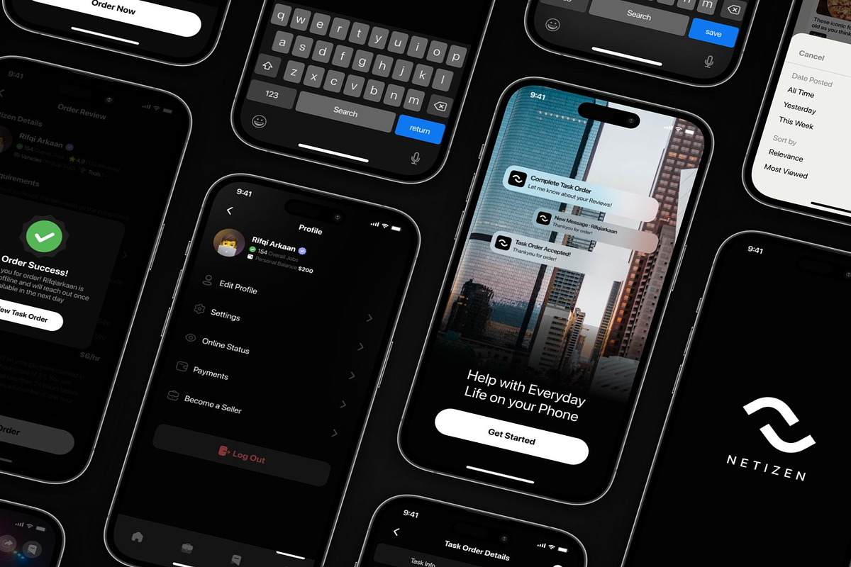 Netizen Freelance UI KIT, an UI Kit Template by Lumina_ui_ux202 (Photo 6 of 6)