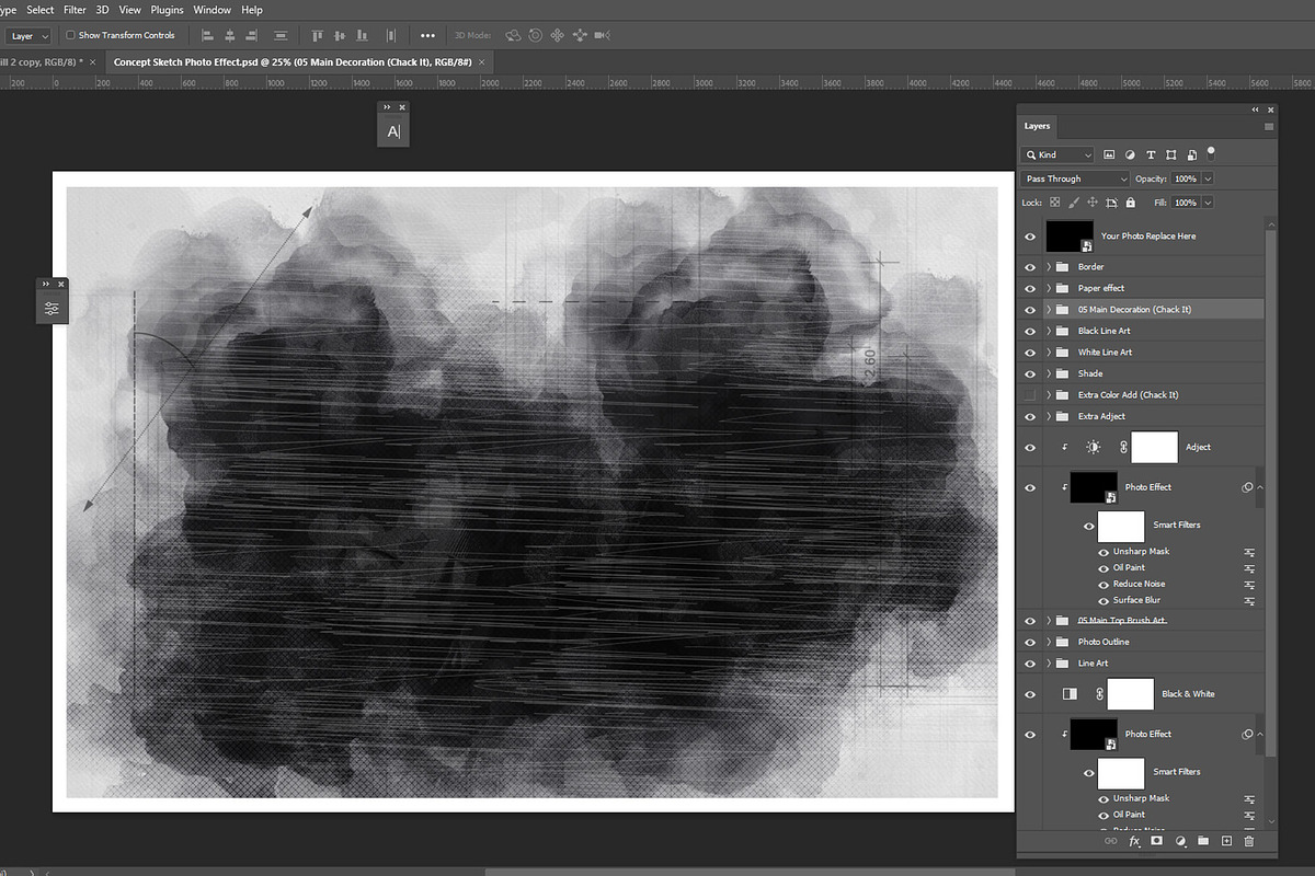 House Concept Sketch Art Effect, an Action Add-On by MRI STUDIO (Photo 10 of 29)